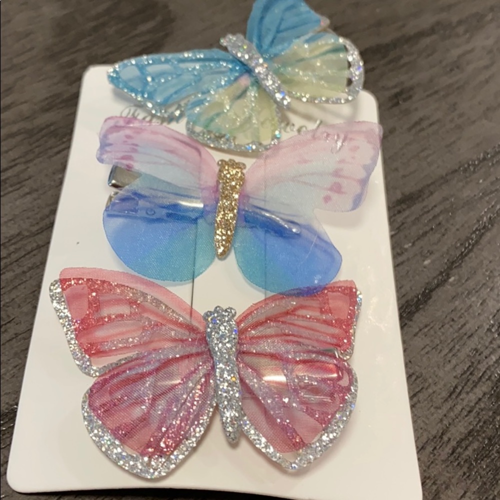 NEW Butterfly Hair Clips! (3 set)